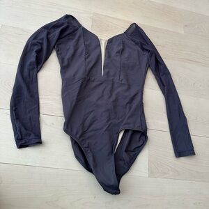 Elegant dark gray  leotard